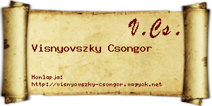 Visnyovszky Csongor névjegykártya